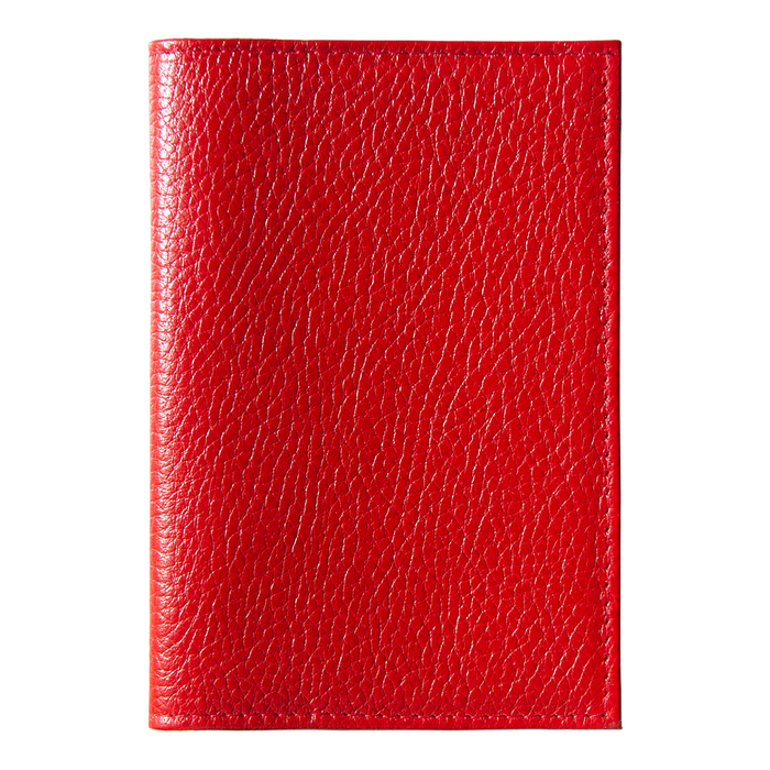 Обложка для автодокументов Leather Sky Flotter Sun из натуральной кожи, красная для нанесения логотипа
