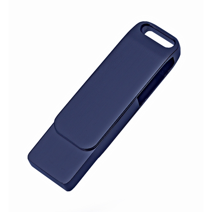 Флеш накопитель Bergamo, USB 2.0 16GB, металл, темно-синий для нанесения логотипа