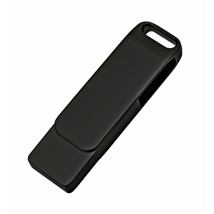 Флеш накопитель Bergamo, USB 2.0 32GB, металл, черный для нанесения логотипа