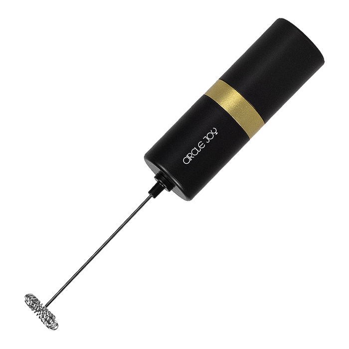 Вспениватель молока электрический, CIRCLE JOY Electric Milk Frother, черный/золото для нанесения логотипа