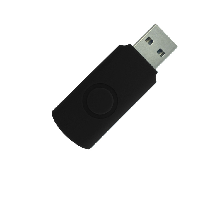 Корпус для флеш накопителя Twister 32GB, пластик Софт Тач, черный для нанесения логотипа