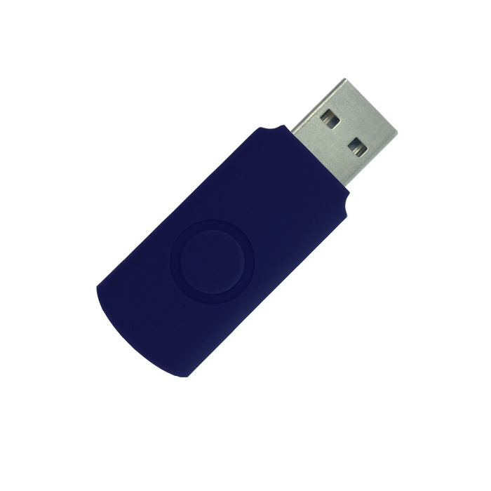 Корпус для флеш накопителя Twister 32GB, пластик Софт Тач, синий для нанесения логотипа
