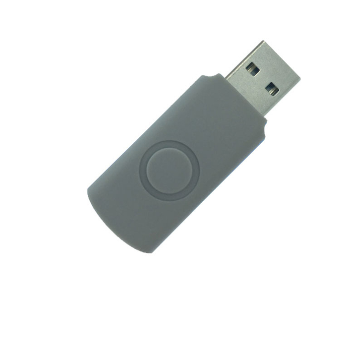 Корпус для флеш накопителя Twister 32GB, пластик Софт Тач, серый для нанесения логотипа