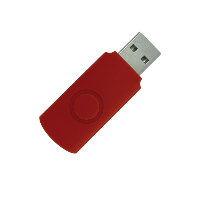 Корпус для флеш накопителя Twister 32GB, пластик Софт Тач, красный для нанесения логотипа