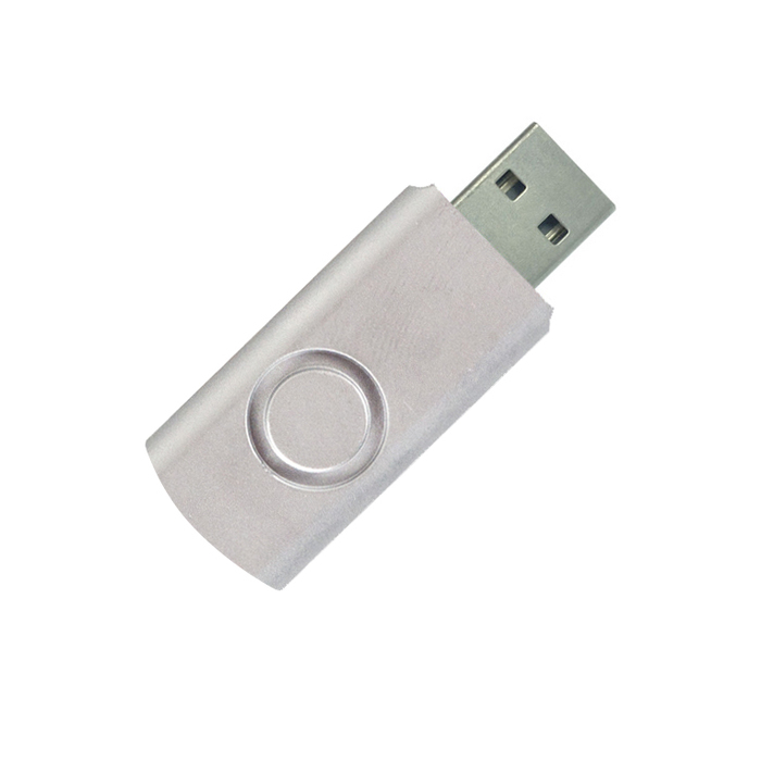 Корпус для флеш накопителя Twister 32GB, пластик Софт Тач, серебристый для нанесения логотипа
