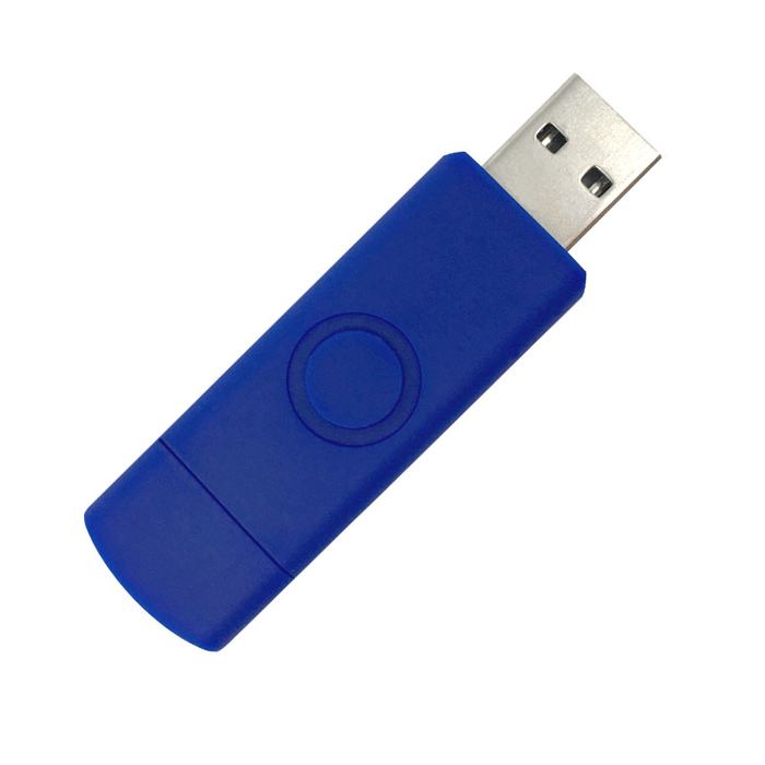 Корпус для флеш накопителя Twister Smart 16GB, пластик Софт Тач, синий для нанесения логотипа