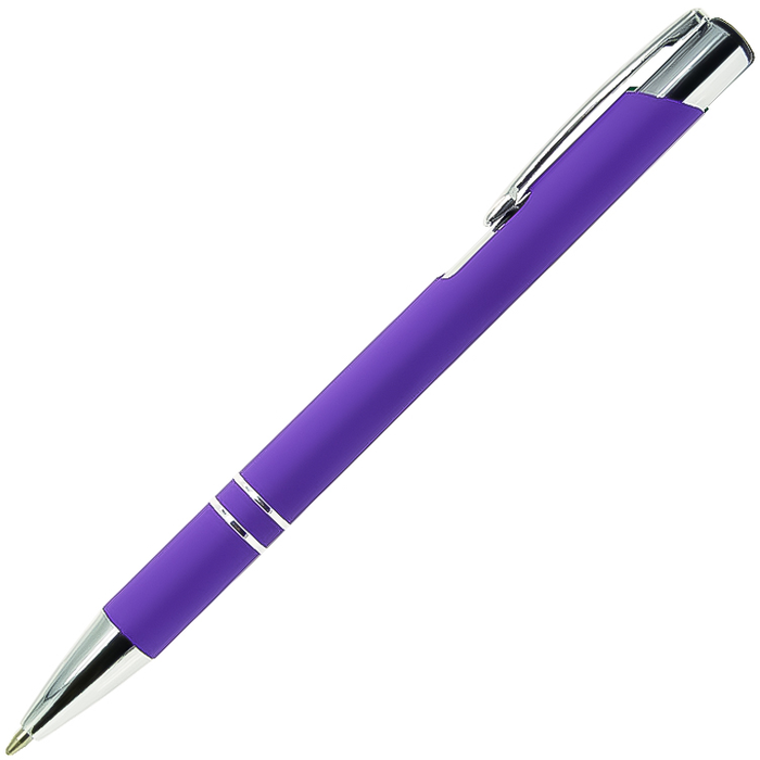 Ручка шариковая, COSMO HEAVY Soft Touch Requis,, металлическая, фиолетовая для нанесения логотипа