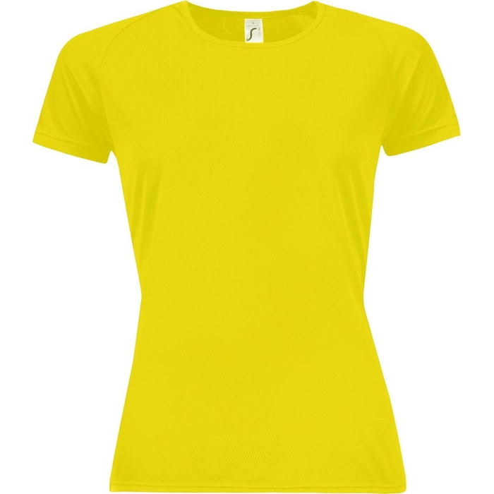 Футболка женская Sporty Women 140 желтый неон, размер L для нанесения логотипа
