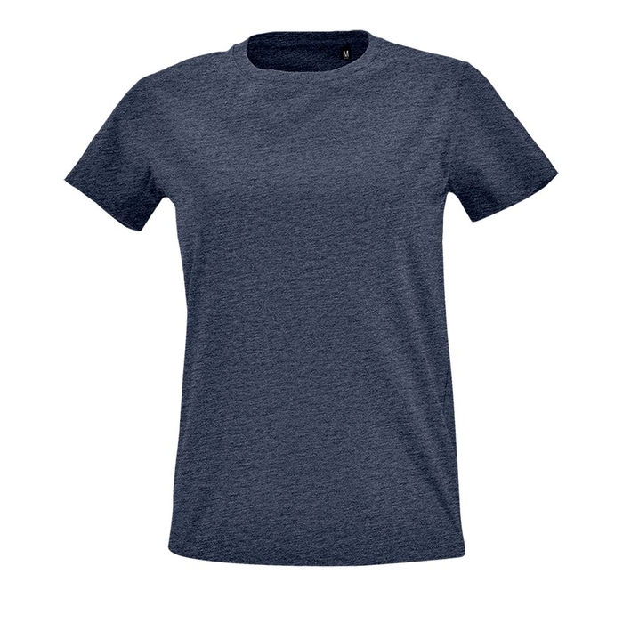Футболка женская Imperial Fit Women синий меланж, размер M для нанесения логотипа