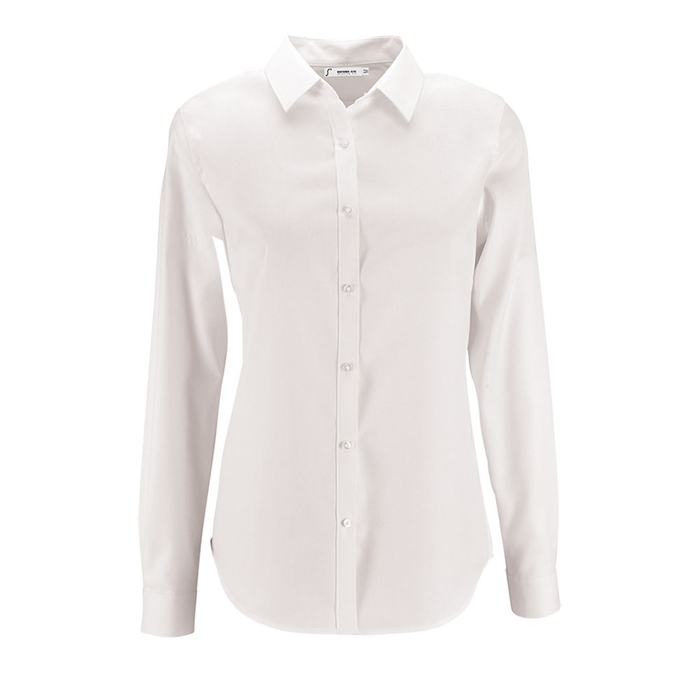 Рубашка женская Brody Women белая, размер L для нанесения логотипа