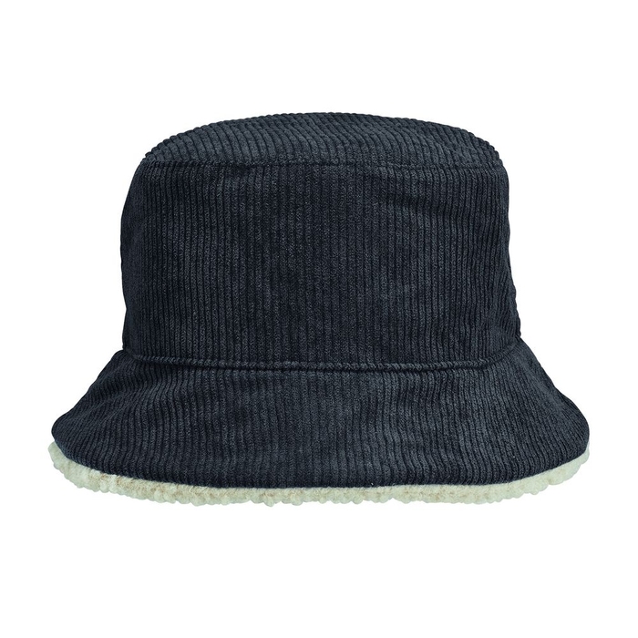 Панама Bucket двусторонняя, темно-серая с бежевым, размер M/L для нанесения логотипа