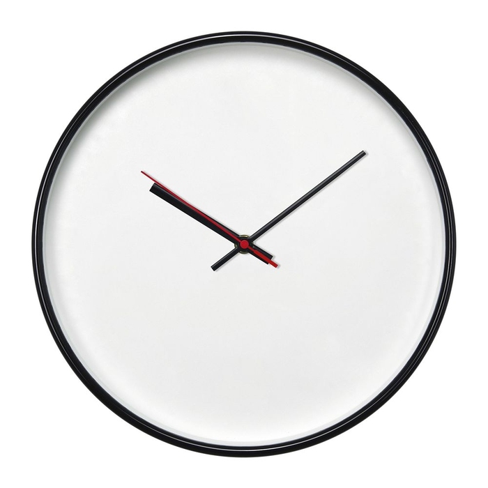 Часы настенные ChronoTop, черные для нанесения логотипа
