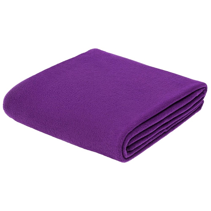 Флисовый плед Warm&Peace XL, фиолетовый для нанесения логотипа