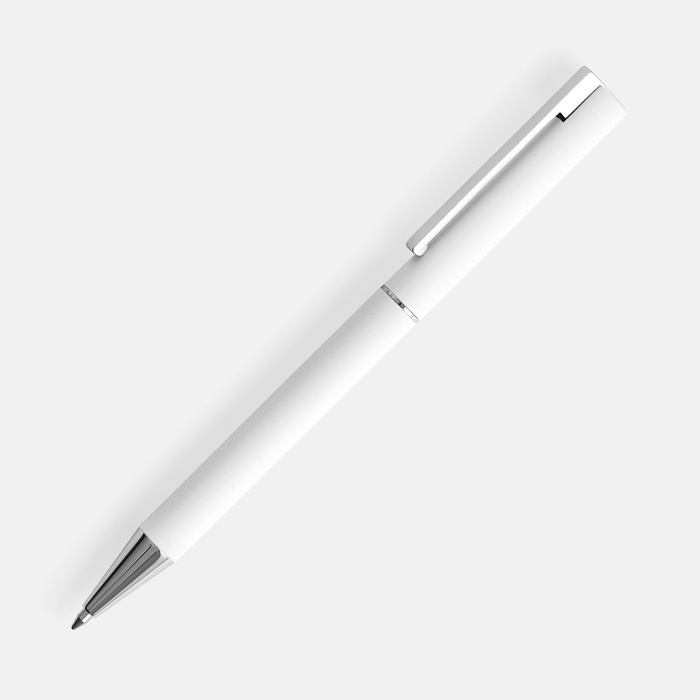 Ручка шариковая Blade Soft Touch, белая для нанесения логотипа