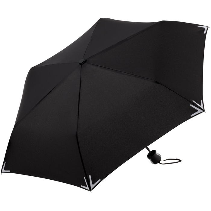 Зонт складной Safebrella, черный для нанесения логотипа
