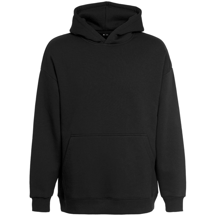 Худи оверсайз Kulonga Comfort Heavy, черное, размер XS/S для нанесения логотипа