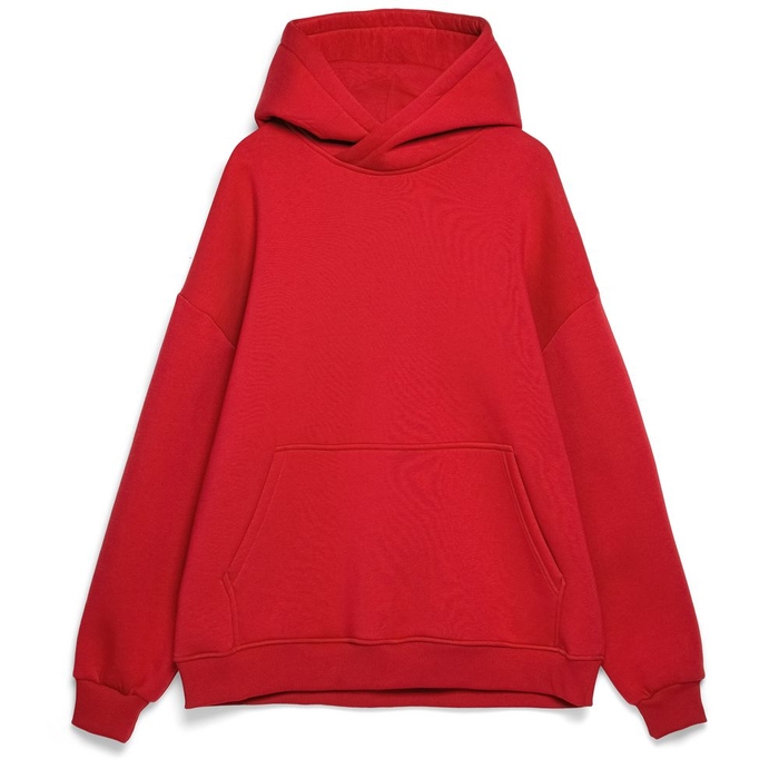 Худи Kulonga Oversize, красное, размер 3XL/4XL для нанесения логотипа