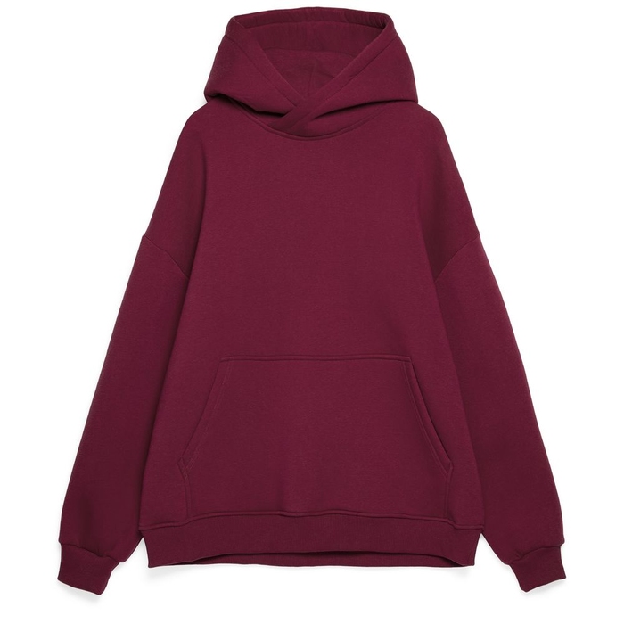 Худи Kulonga Oversize, бордовое, размер 3XL/4XL для нанесения логотипа