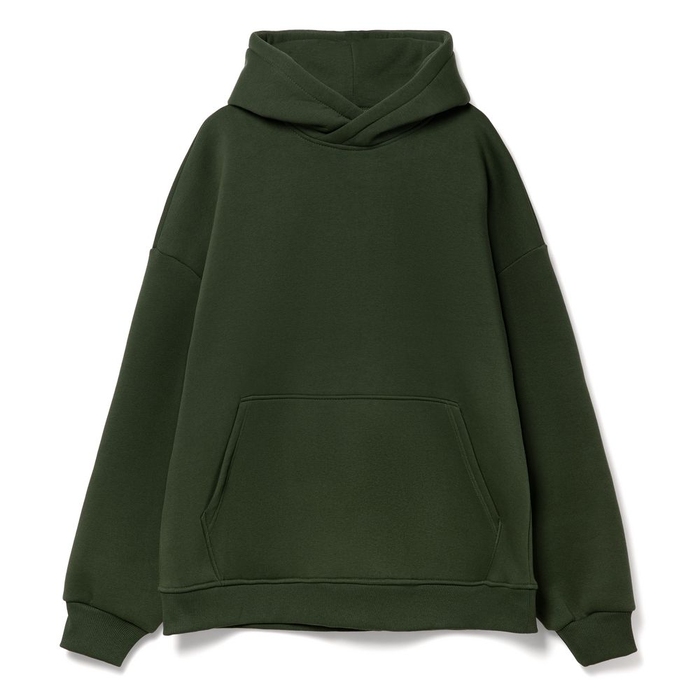 Худи Kulonga Oversize, темно-зеленый хаки, размер XS/S для нанесения логотипа