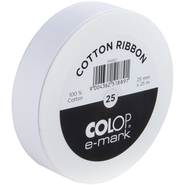 Лента Colop E-mark 25, белая для нанесения логотипа