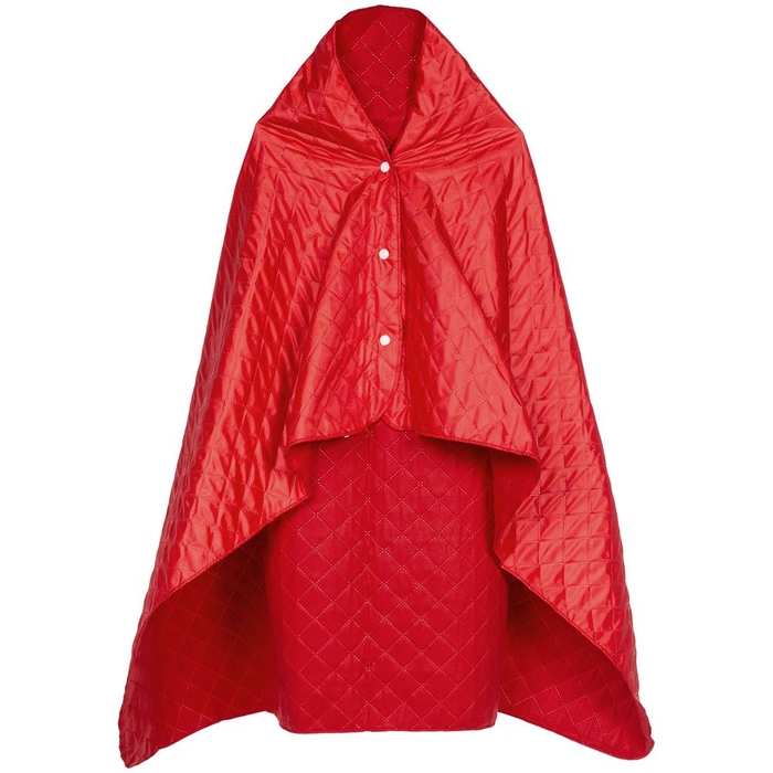 Плед-пончо для пикника SnapCoat, красный для нанесения логотипа