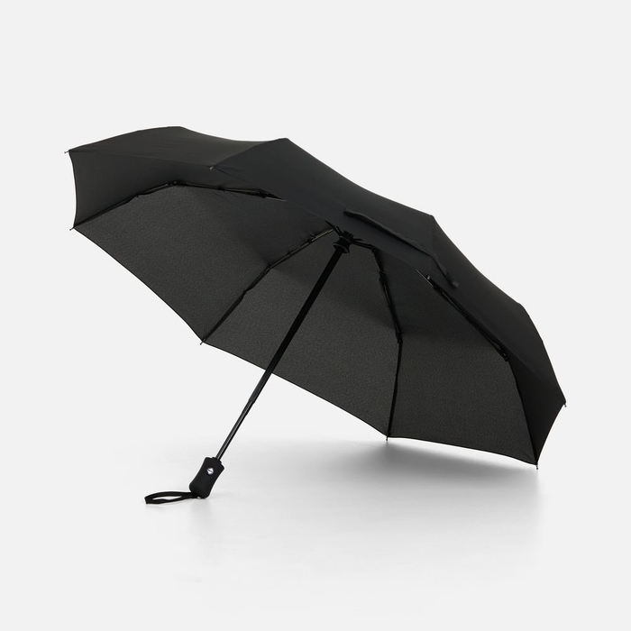 Зонт складной Monsoon, черный для нанесения логотипа