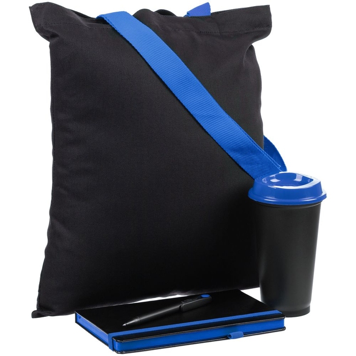 Набор Velours Bag, черный с синим для нанесения логотипа