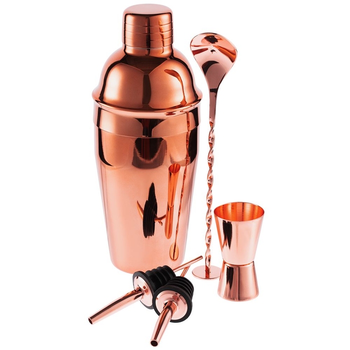 Набор для приготовления коктейлей Pourpour, медный для нанесения логотипа