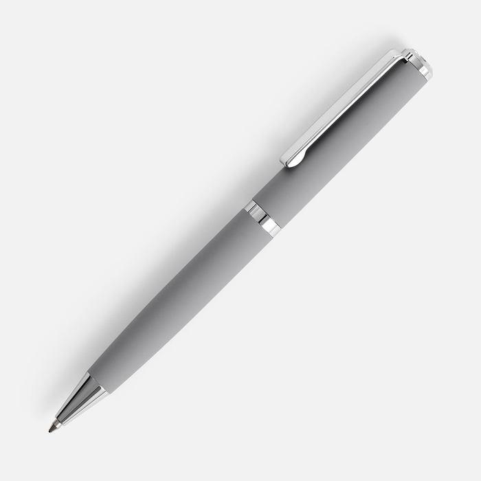 Ручка шариковая Inkish Chrome в футляре, серая для нанесения логотипа