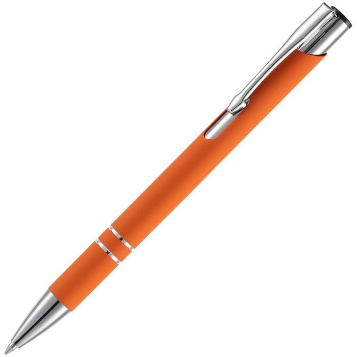 Ручка шариковая Keskus Soft Touch, оранжевая для нанесения логотипа