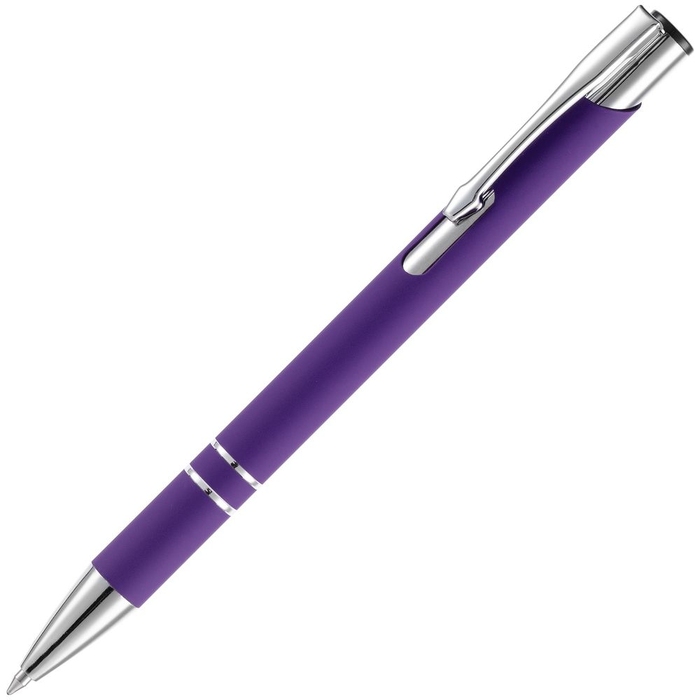 Ручка шариковая Keskus Soft Touch, фиолетовая для нанесения логотипа