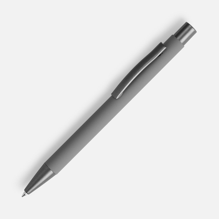 Ручка шариковая Atento Soft Touch, серая для нанесения логотипа