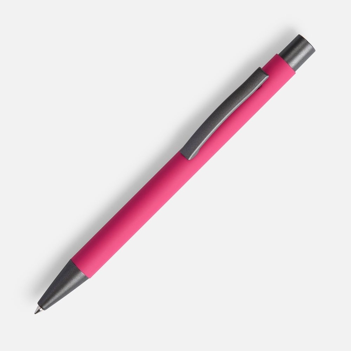 Ручка шариковая Atento Soft Touch, розовая для нанесения логотипа