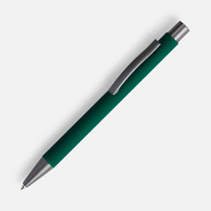 Ручка шариковая Atento Soft Touch, зеленая для нанесения логотипа