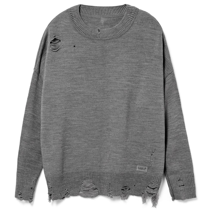 Джемпер оверсайз унисекс Grunge в сумке, серый, размер L/XL для нанесения логотипа