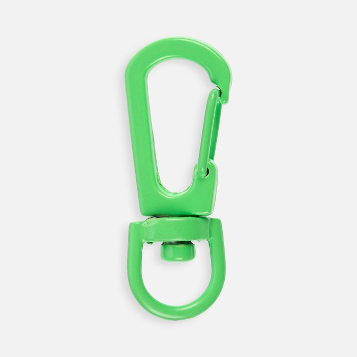 Застежка-карабин Snap Hook, S, зеленый неон для нанесения логотипа