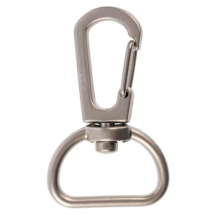Застежка-карабин Snap Hook, M, серебристая для нанесения логотипа