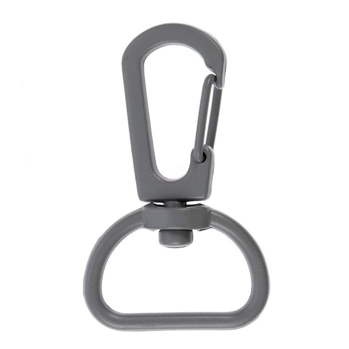 Застежка-карабин Snap Hook, M, серая для нанесения логотипа