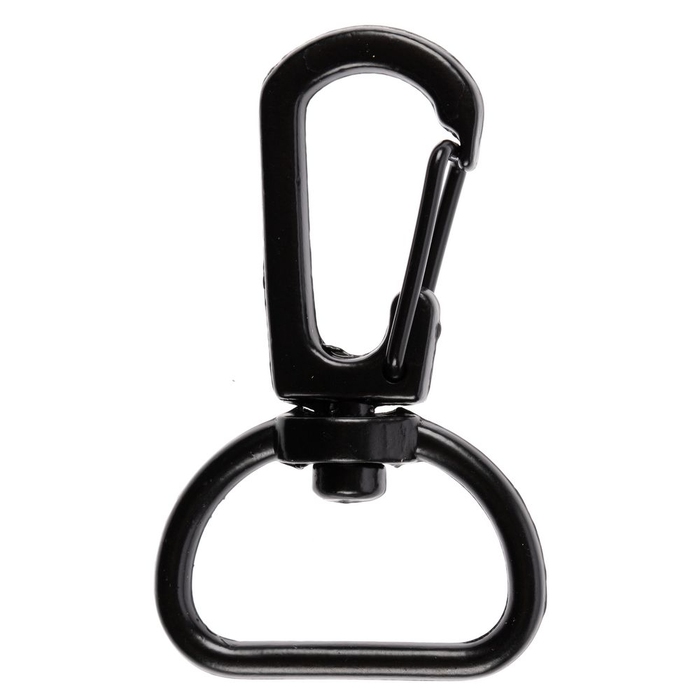 Застежка-карабин Snap Hook, M, черная для нанесения логотипа