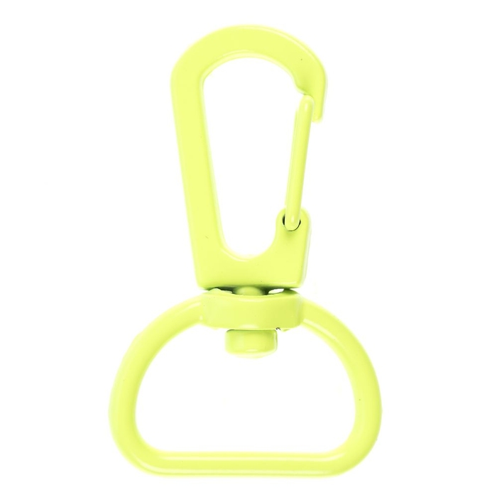 Застежка-карабин Snap Hook, M, желтый неон для нанесения логотипа