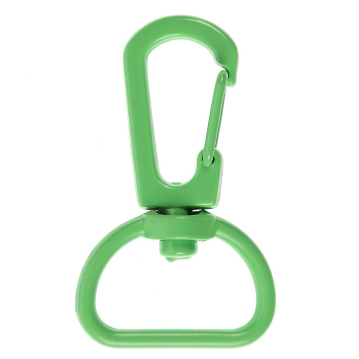Застежка-карабин Snap Hook, M, зеленый неон для нанесения логотипа