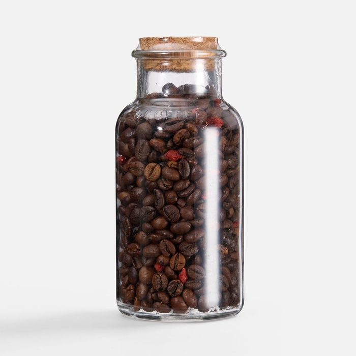 Кофе в зернах Coffeedence, с ягодами годжи для нанесения логотипа