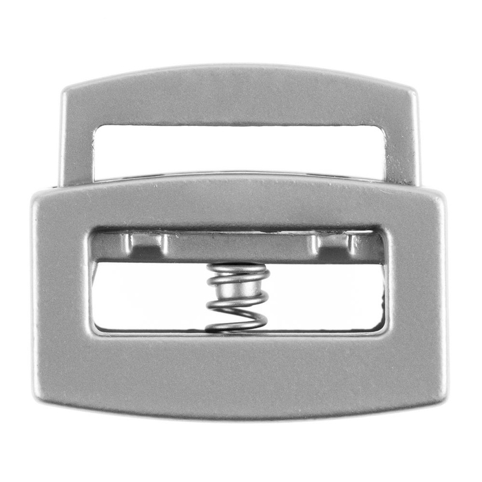 Фиксатор для шнура Latch, серебристый для нанесения логотипа