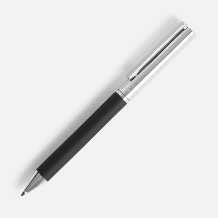 Ручка шариковая Eyeshot Soft Touch, черная для нанесения логотипа