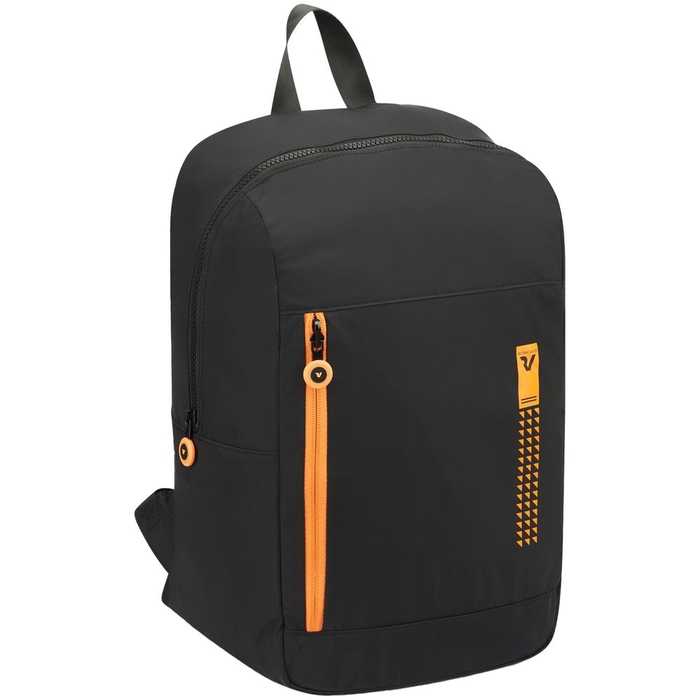 Складной рюкзак Compact Neon, черный с оранжевым для нанесения логотипа