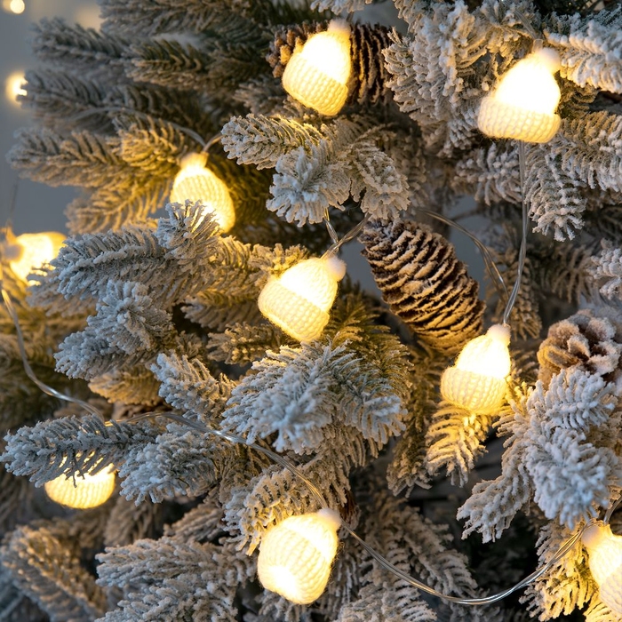 Гирлянда Cosy Poms, белая для нанесения логотипа