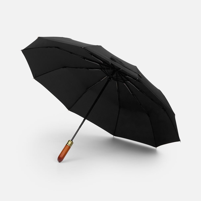 Зонт складной Cloudburst в подарочной упаковке, черный для нанесения логотипа