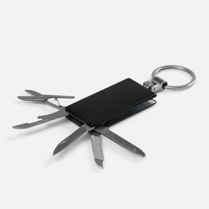 Брелок-мультитул Toolful, черный для нанесения логотипа
