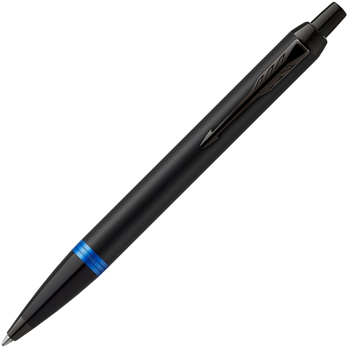 Ручка шариковая Parker IM Professionals Marine Blue BT, черная с синим для нанесения логотипа