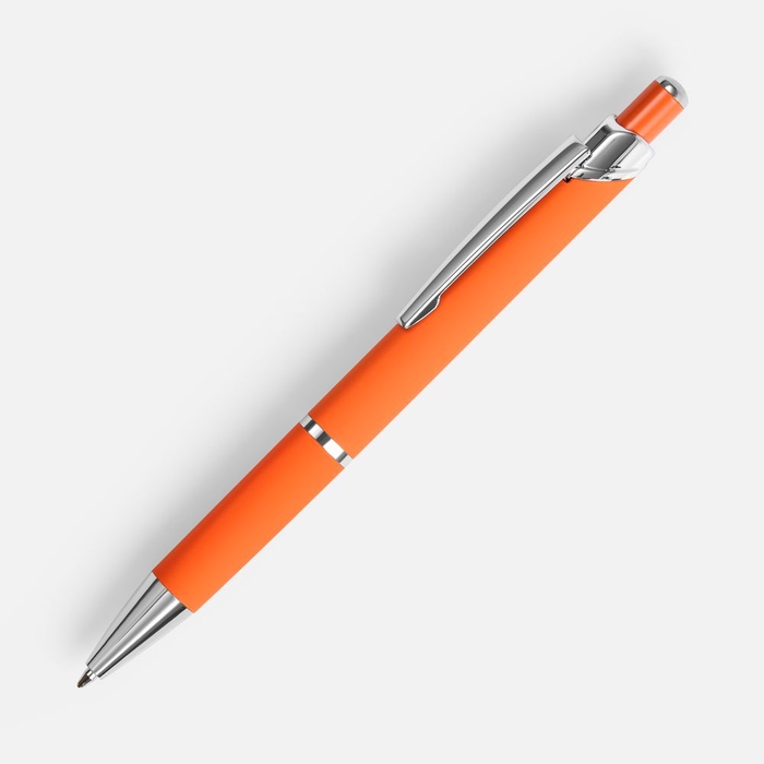 Ручка шариковая Chromos Soft Touch, оранжевая для нанесения логотипа